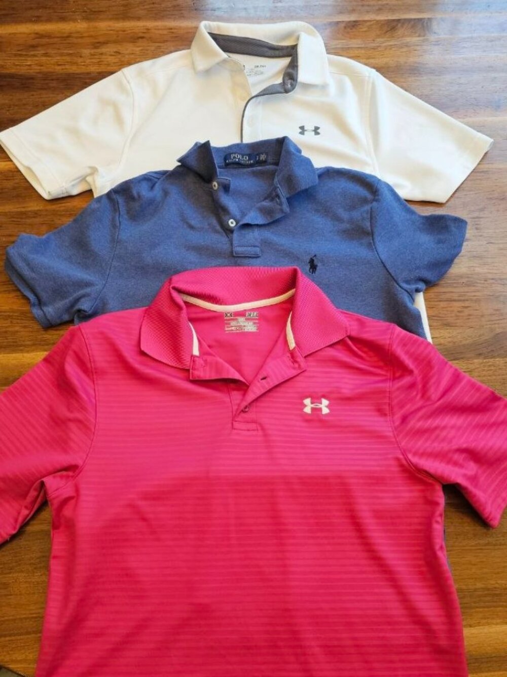 3 Shirts - 2 Under Armour, 1 Ralph Lauren - Used - Mens Size Small
